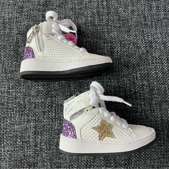 NIB Vintage Havana Leather Mavis High Top Toddler Sneakers Size 8 - Picture 2 of 15